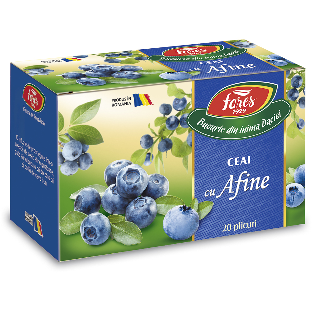 Ceai de Afine Aromfruct, 20 plicuri, Fares