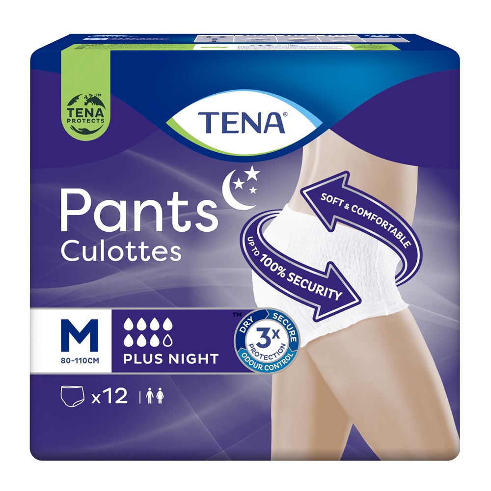 Scutece tip chilot Pants Plus Night M, 12 bucati, Tena