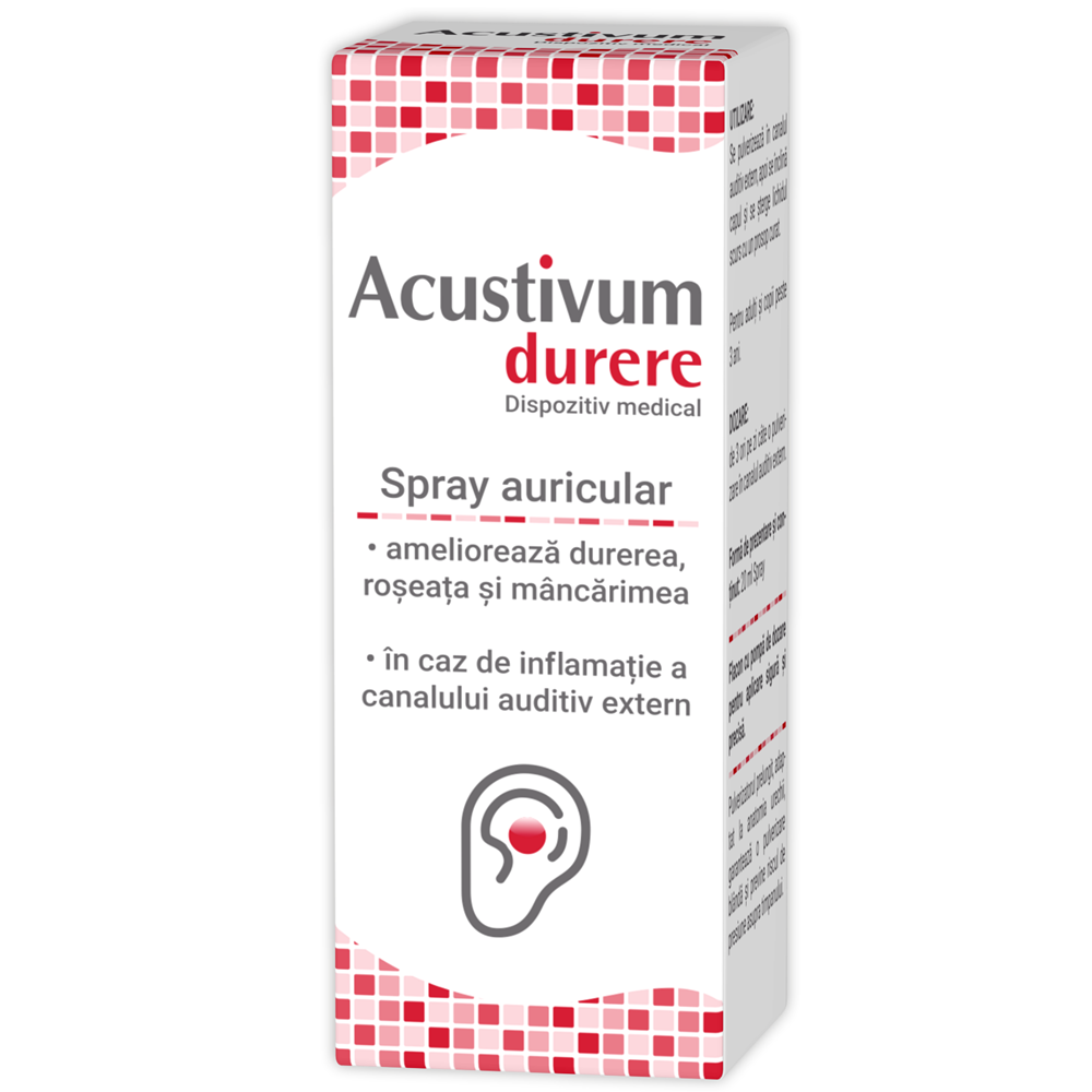 Spray auricular Acustivum durere, 20 ml, Zdrovit
