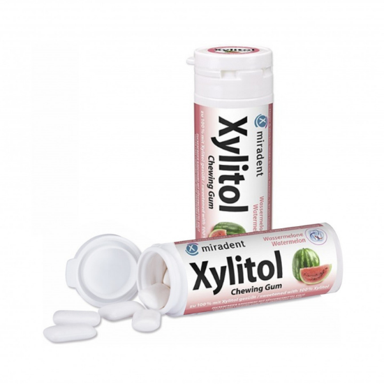 Guma de mestecat cu pepene Xylitol, 30 bucati, Miradent