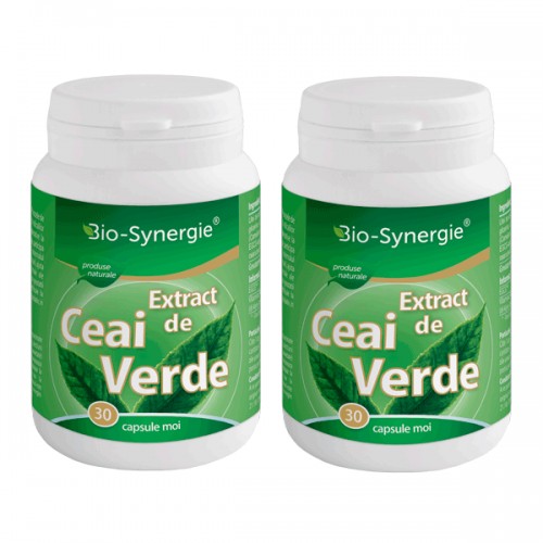 Pachet Extract Ceai Verde 400 mg, 30 + 30 capsule, Bio Synergie