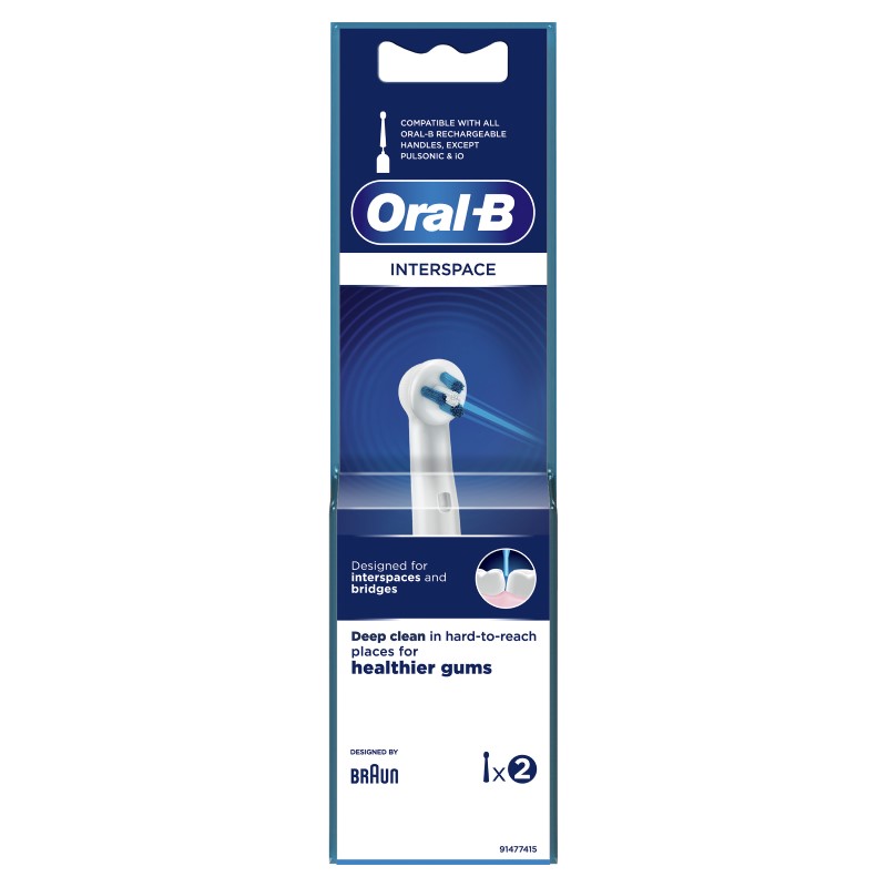 Rezerve periuta de dinti electrica Interspace, 2 buc, Oral-B