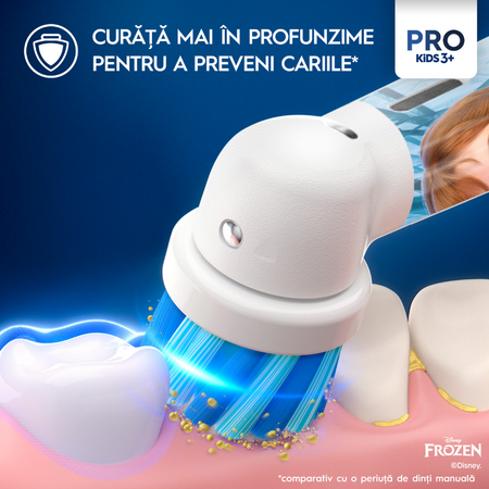 Rezerve periuta de dinti electrica pentru copii Frozen Pro Kids, 2 bucati, Oral B 731405