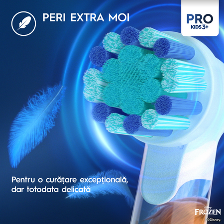 Rezerve periuta de dinti electrica pentru copii Frozen Pro Kids, 2 bucati, Oral B 731407