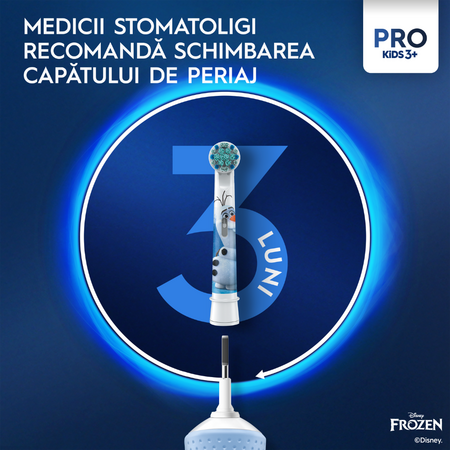 Rezerve periuta de dinti electrica pentru copii Frozen Pro Kids, 2 bucati, Oral B 731406