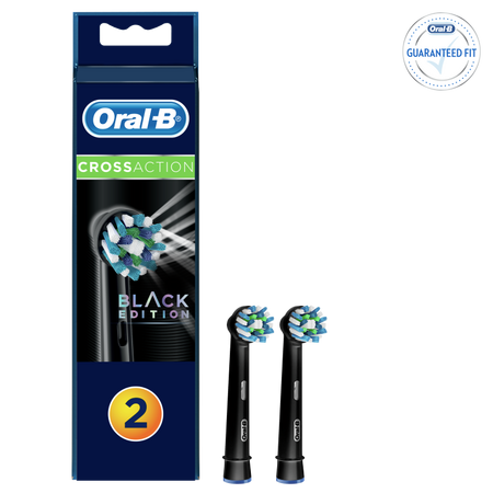 Rezerve periuta de dinti electrica Cross Action Black Edition, 2 buc, Oral-B