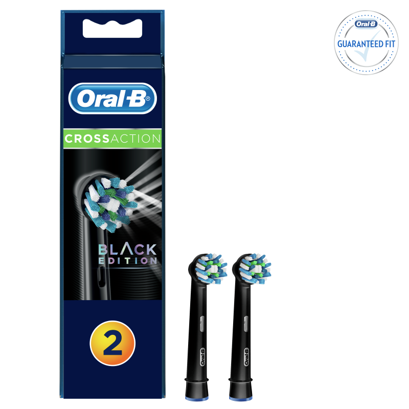 Rezerve periuta de dinti electrica Cross Action Black Edition, 2 buc, Oral-B