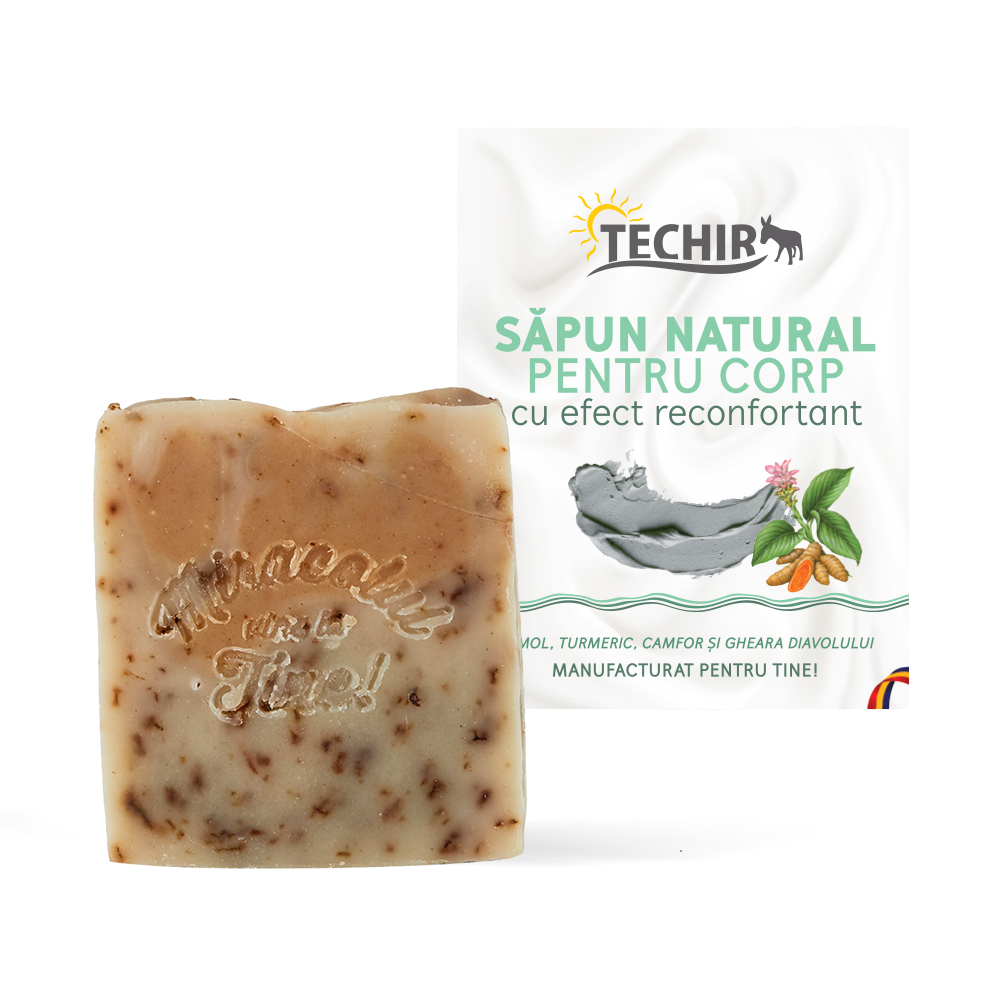 Sapun natural pentru corp cu efect reconfortant, 120 g, Techir