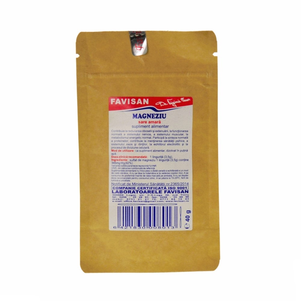 Sare amara Magneziu, 40 g, Favisan