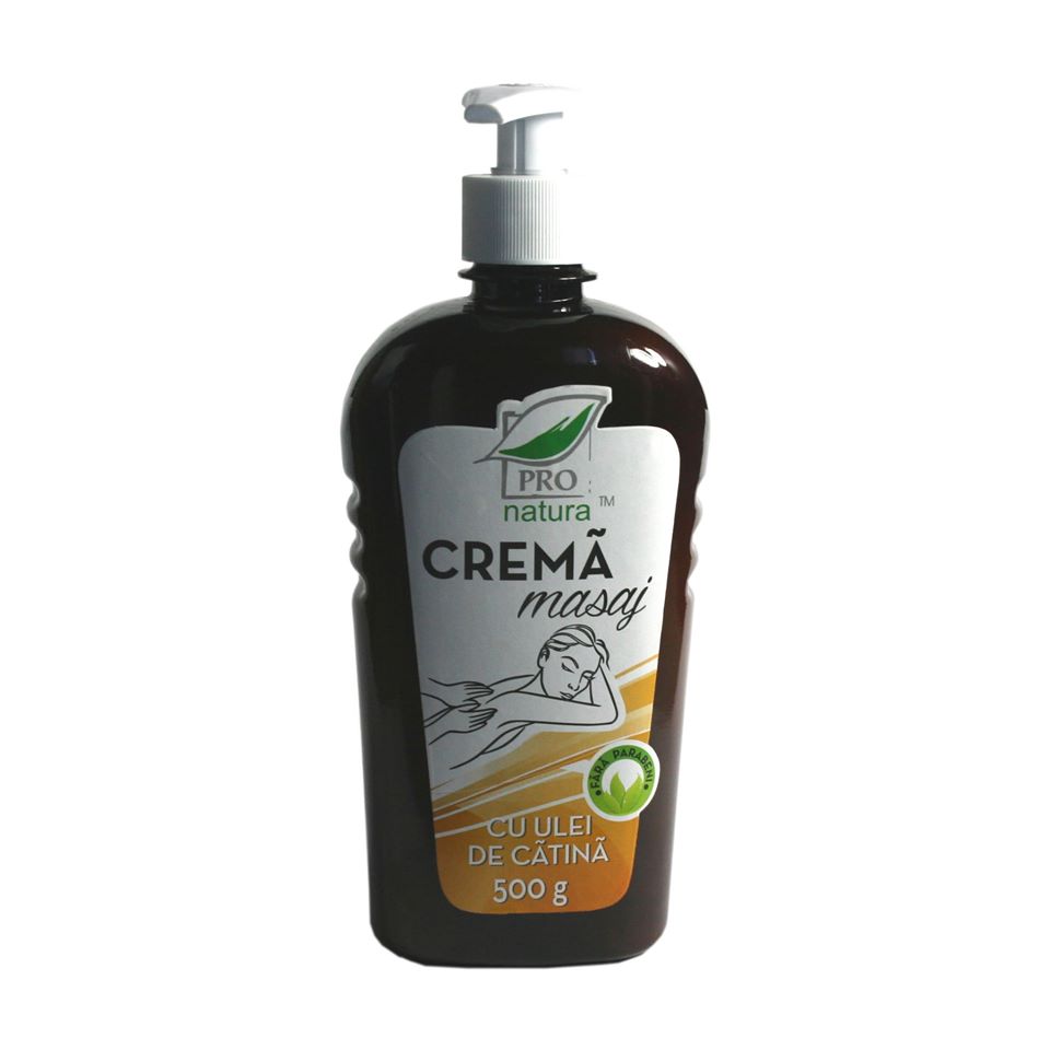 Crema de masaj cu ulei de catina, 500 g, Pro Natura 