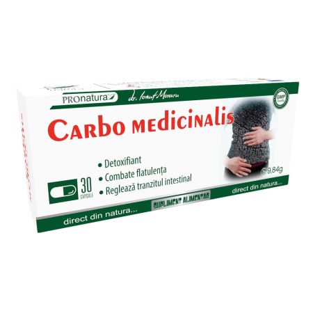 Carbo Medicinalis, 30 capsule, Pro Natura