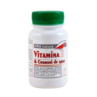 Vitamina E si Germeni de grau, 90 capsule, Pro Natura