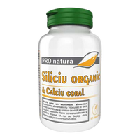 Siliciu Organic si Calciu Coral, 60 capsule, Pro Natura