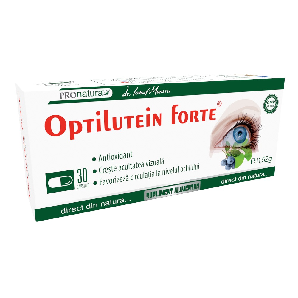 Optilutein Forte, 30 capsule, Pro Natura