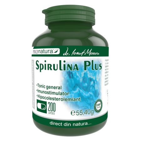 Spirulina Plus, 200 capsule, Pro Natura