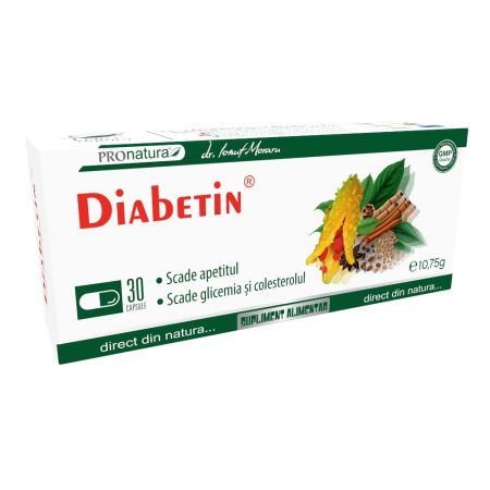 Diabetin, 30 capsule, Pro Natura