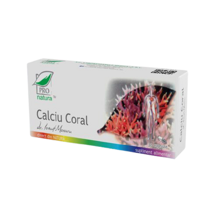 Calciu Coral, 30 capsule, Pro Natura