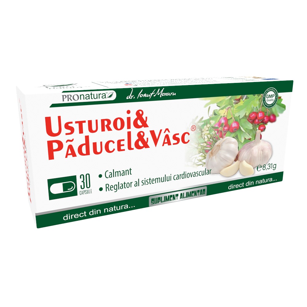 Usturoi & Paducel & Vasc, 30 capsule, Pro Natura