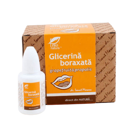 Glicerina Boraxata cu grapefruit si propolis, 15 ml, Pro Natura