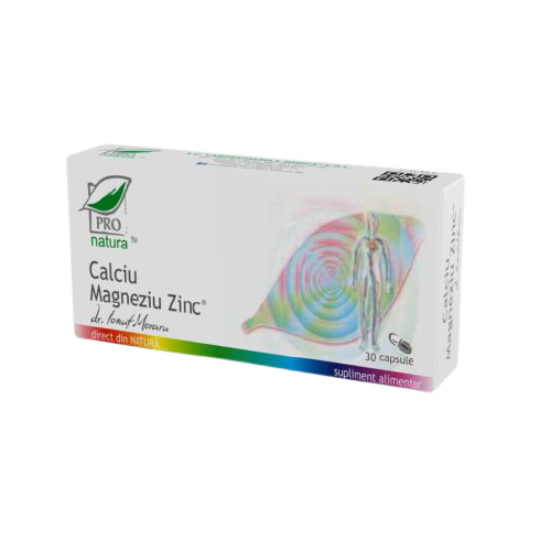 Calciu Magneziu Zinc, 30 capsule, Pro Natura