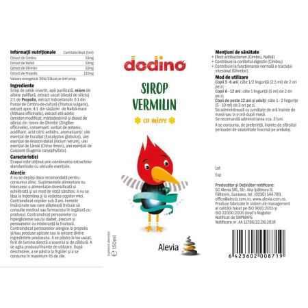 Sirop vermilin Dodino, 150 ml, Alevia 628197