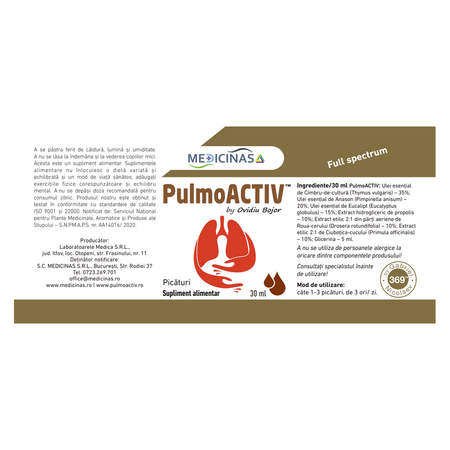 PulmoActiv, 30 ml, Medicinas 713985