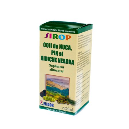 Sirop coji de nuca, pin si ridiche neagra, 200 ml, Elidor 647368