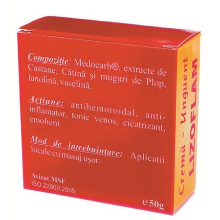 Crema unguent Lizoflam, 50 g, Elidor 706723