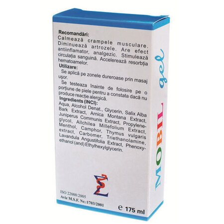 Gel pentru crampe musculare Mobil, 175 ml, Elidor 706586