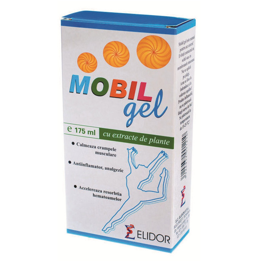 Gel pentru crampe musculare Mobil, 175 ml, Elidor