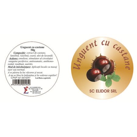 Unguent cu castane, 50 g, Elidor 706724