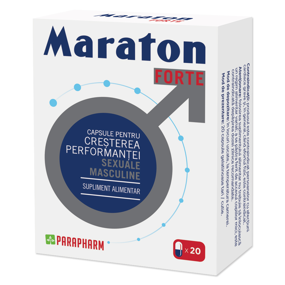 Capsula pentru cresterea performantei sexuale Maraton Forte, 20 capsule, Parapharm