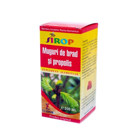 Sirop de muguri de brad si propolis, 200 ml, Elidor 647425