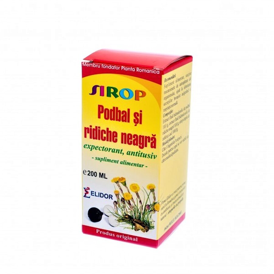 Sirop Podbal si Ridiche Neagra, 200 ml, Elidor : Farmacia Tei online