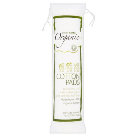 Dischete demachiante din bumbac organic 100%, 100 bucati, Simply Gentle Organic
