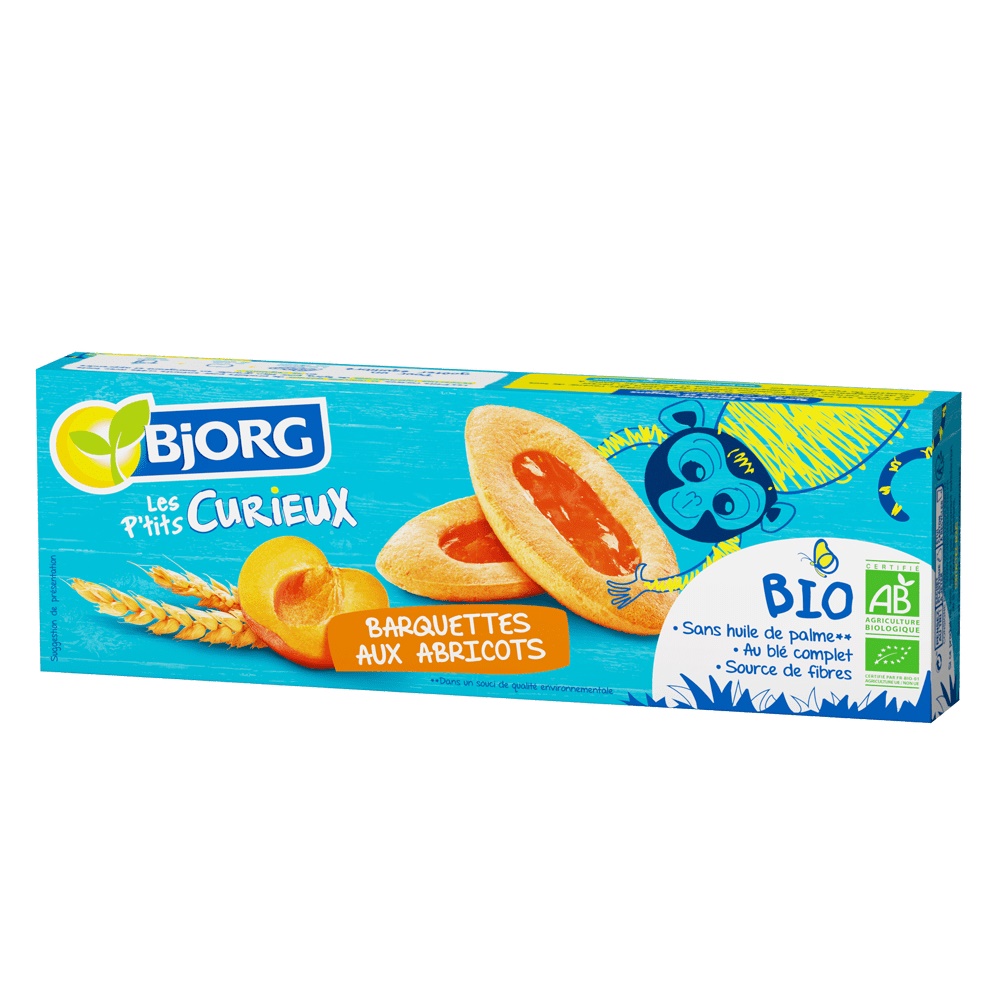 Barcute bio cu caise pentru copii, 120 g, Bjorg