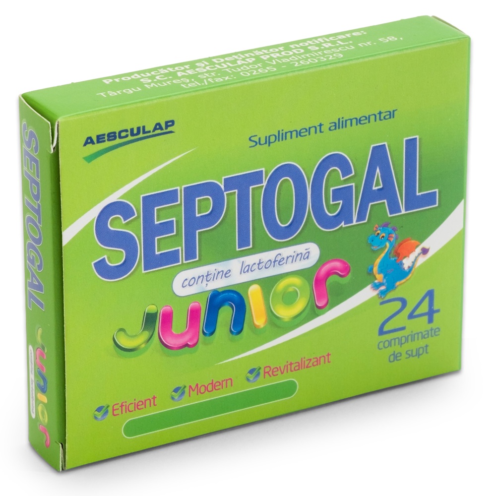 Septogal Junior, 24 comprimate de supt, Aesculap