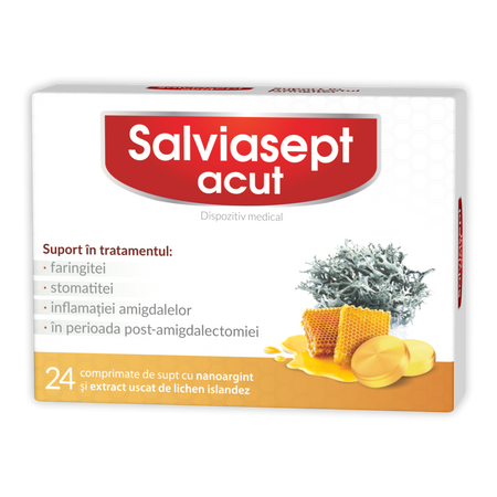 Salviasept Acut, 24 comprimate, Zdrovit