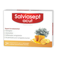 Salviasept Acut, 24 comprimate, Zdrovit