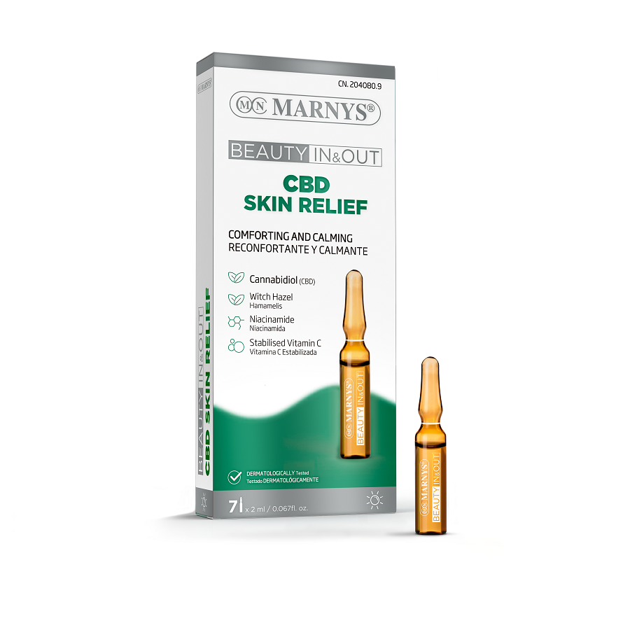 Fiole Skin Relief cu CBD, 7 fiole, Marnys