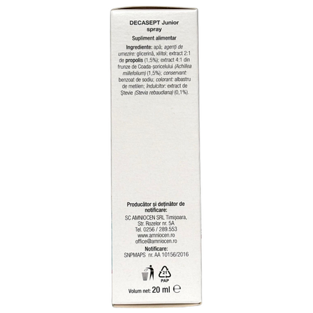 Decasept Junior spray, 20 ml, Amniocen 697892