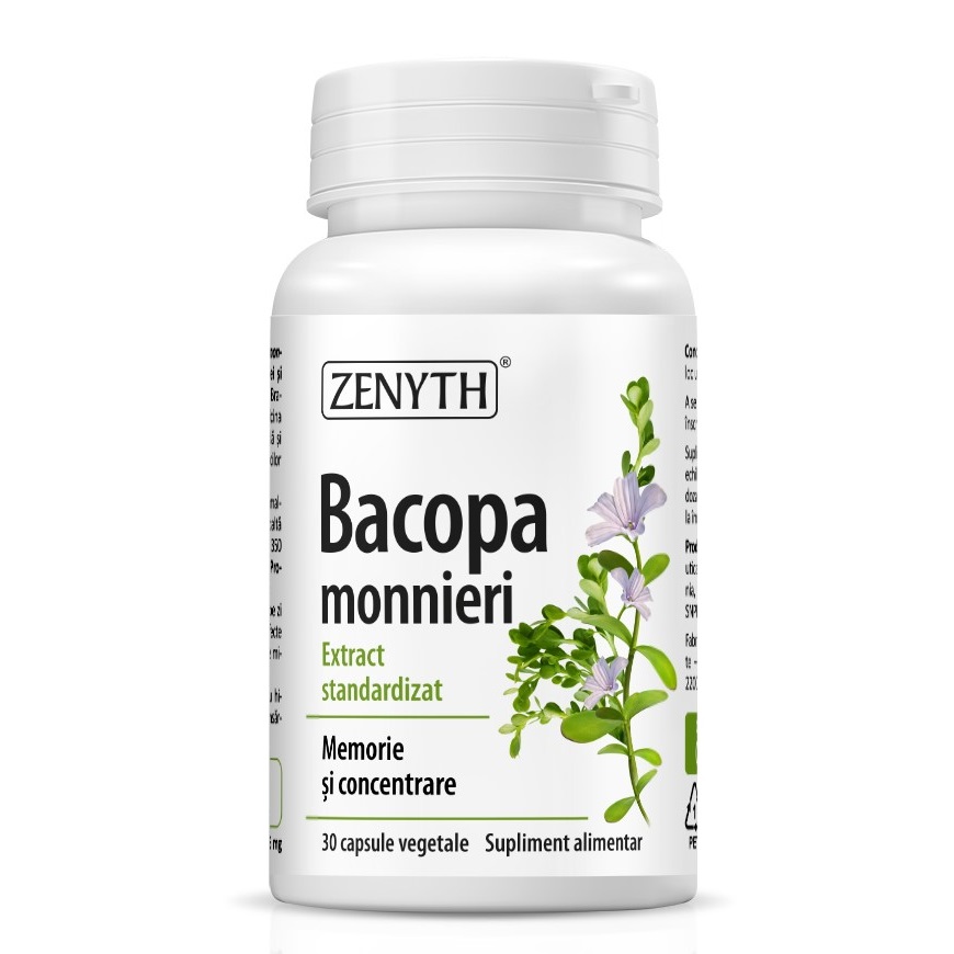 Bacopa monnieri, 30 capsule vegetale, Zenyth