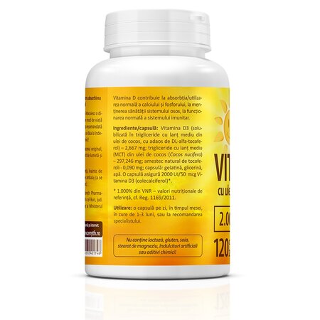 Super Vitamina D3, 2000UI, 120 capsule moi, Zenyth 702404