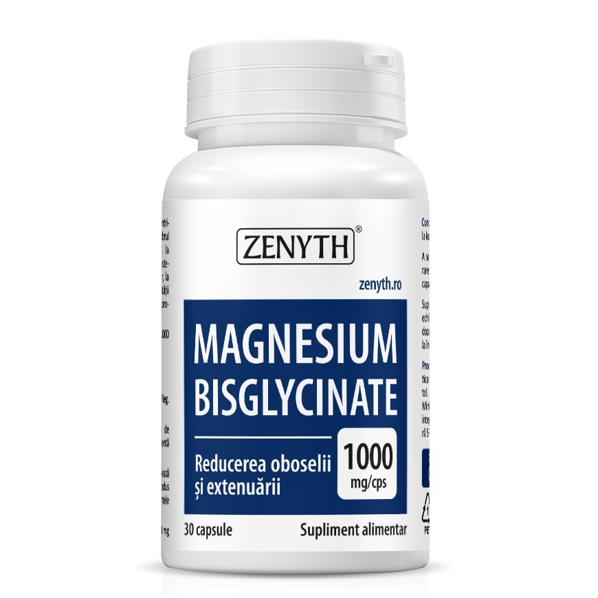 Magneziu bisglicinat, 1000 mg, 30 capsule, Zenyth