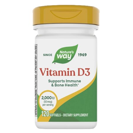 Vitamina D3 Nature's Way, 2000 UI, 120 capsule, Secom