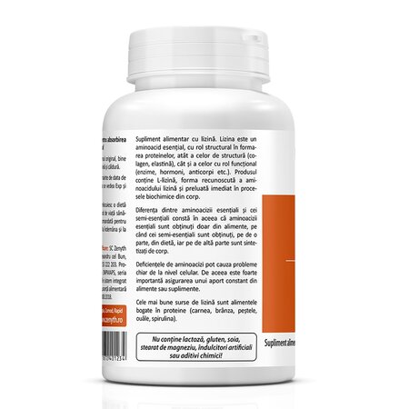 L-Lysine, 550 mg, 60 capsule, Zenyth 619447