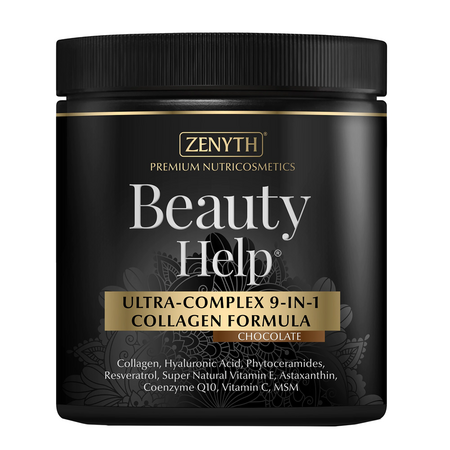 Collagen Formula cu aroma de ciocolata Ultra-Complex 9-in-1 Beauty Help, 300 g, Zenyth