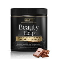 Collagen Formula cu aroma de ciocolata Ultra-Complex 9-in-1 Beauty Help, 300 g, Zenyth