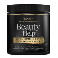 Collagen Formula cu aroma de ciocolata Ultra-Complex 9-in-1 Beauty Help, 300 g, Zenyth
