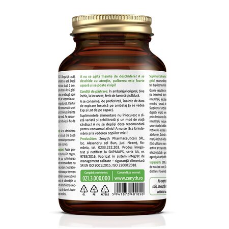 Carbune activat din coaja de nuca de cocos Carbo Forte, 60 g, Zenyth 619523